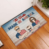 Made In America Family Personalized Doormat, US Independence Gift for Couples, Husband, Wife, Parents, Lovers - DM078PS01 - BMGifts