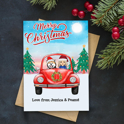 Merry Christmas Dog Personalized Postcard, Christmas Gift for Dog Lovers, Dog Dad, Dog Mom - PO007PS02 - BMGifts