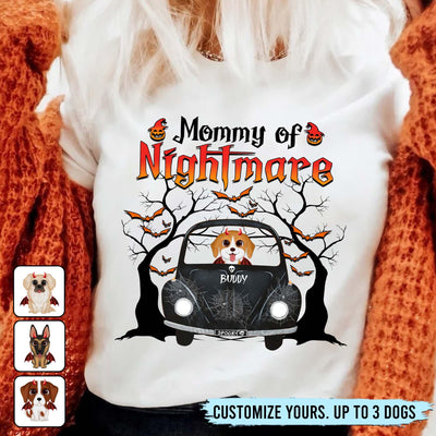 Mommy Of Nightmare Dog Personalized Shirt, Halloween Gift for Dog Lovers, Dog Dad, Dog Mom - TSC57PS02 - BMGifts