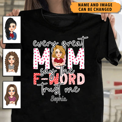 Every Great Mom's Word Mother Personalized Shirt, Mother's Day Gift for Mom, Mama, Parents, Mother, Grandmother - TSB36PS01