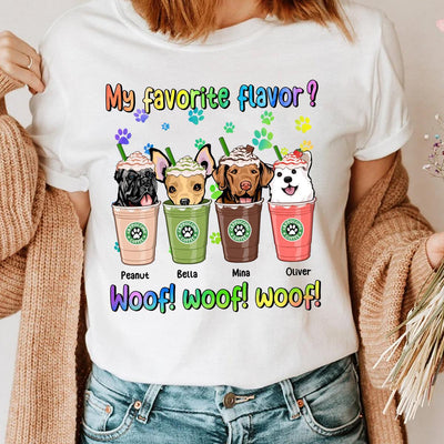 My Favorite Flavor Dog Personalized Shirt, Personalized Gift for Dog Lovers, Dog Dad, Dog Mom - TS105PS14 - BMGifts