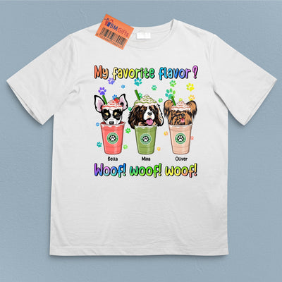 My Favorite Flavor Dog Personalized Shirt, Personalized Gift for Dog Lovers, Dog Dad, Dog Mom - TS105PS14 - BMGifts