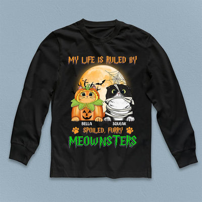 My Life Is Ruled By Spoiled Furry Meownster Cat Personalized Shirt, Halloween Gift for Cat Lovers, Cat Mom, Cat Dad - TS051PS14 - BMGifts