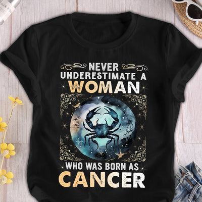 Never Underestmate A Woman Zodiac Personalized Shirt, Personalized Zodiac Sign Astrology Gifts for Her - TS046PS14 - BMGifts