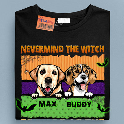 Nevermind The Witch Be Ware Of The Dogs Dog Personalized T-shirt, Personalized Halloween Gift for Dog Lovers, Dog Dad, Dog Mom - TS065PS15 - BMGifts