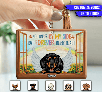 No Longer By My Side But Forever In My Heart Dog Personalized Acrylic Keychain, Personalized Gift for Dog Lovers, Dog Dad, Dog Mom - AK003PS02 - BMGifts