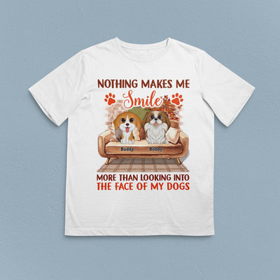 Nothing Makes Me Smile Dog Personalized Shirt, Personalized Gift for Dog Lovers, Dog Dad, Dog Mom - TSA31PS01 - BMGifts