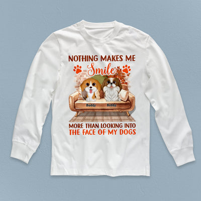 Nothing Makes Me Smile Dog Personalized Shirt, Personalized Gift for Dog Lovers, Dog Dad, Dog Mom - TSA31PS01 - BMGifts