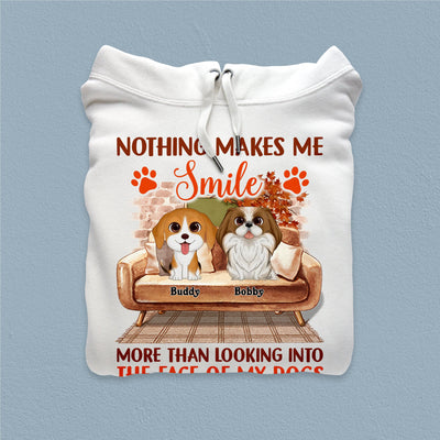 Nothing Makes Me Smile Dog Personalized Shirt, Personalized Gift for Dog Lovers, Dog Dad, Dog Mom - TSA31PS01 - BMGifts