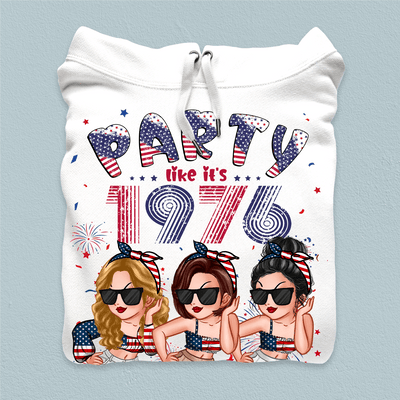 Party Like It's 1976 Bestie Personalized Shirt, US Independence Day Gift for Besties, Sisters, Best Friends, Siblings - TSB18PS02 - BMGifts