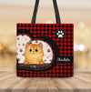 Paw With Plaid Pattern Cat Personalized All Over Tote Bag, Mother’s Day Gift for Cat Lovers, Cat Mom, Cat Dad - TO023PS14 - BMGifts