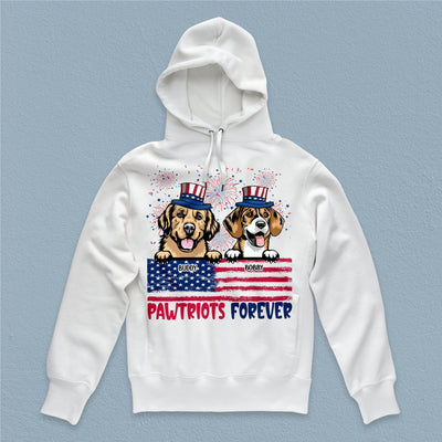 Pawtriots Forever Dog Personalized Shirt, US Independence Day Gift for Dog Lovers, Dog Dad, Dog Mom - TS986PS01 - BMGifts