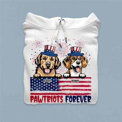 Pawtriots Forever Dog Personalized Shirt, US Independence Day Gift for Dog Lovers, Dog Dad, Dog Mom - TS986PS01 - BMGifts