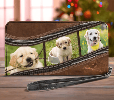 Personalized Dog Photo Inserted Clutch Purse, Personalized Photo Gift for Dog Lovers, Dog Dad, Dog Mom - PU138PS06 - BMGifts