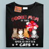 Proud Mom Of A Spoiled Rotten Cat Named Personalized Shirt, Personalized Mother's Day Gift for Cat Lovers, Cat Dad, Cat Mom - TS377PS05 - BMGifts