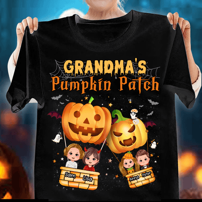 Pumpkin Patch Grandma Personalized Shirt, Halloween Gift for Nana, Grandma, Grandmother, Grandparents - TSB74PS02 - BMGifts