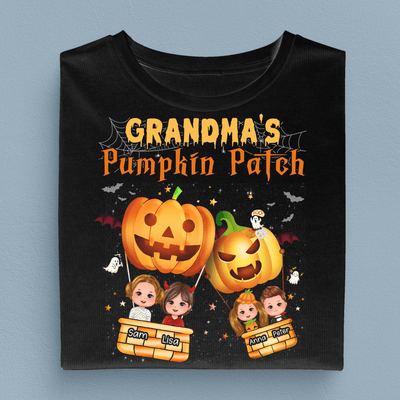 Pumpkin Patch Grandma Personalized Shirt, Halloween Gift for Nana, Grandma, Grandmother, Grandparents - TSB74PS02 - BMGifts