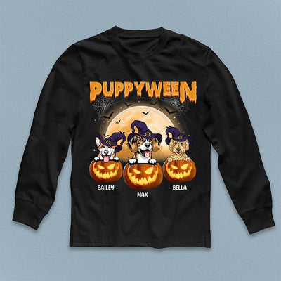 Puppyween Dog Personalized T-shirt, Personalized Halloween Gift for Dog Lovers, Dog Dad, Dog Mom - TS070PS15 - BMGifts