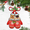 Red Mitten Dog Personalized Custom Shaped Ornament, Christmas Gift for Dog Lovers, Dog Dad, Dog Mom - WO003PS14 - BMGifts