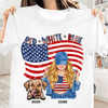 Red White Blue Dog Personalized Shirt, US Independence Day Gift for Dog Lovers, Dog Dad, Dog Mom - TSB04PS02 - BMGifts