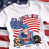 Red White Blue Dog Personalized Shirt, US Independence Day Gift for Dog Lovers, Dog Dad, Dog Mom - TSB04PS02 - BMGifts