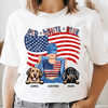 Red White Blue Dog Personalized Shirt, US Independence Day Gift for Dog Lovers, Dog Dad, Dog Mom - TSB04PS02 - BMGifts