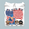 Red White Blue Dog Personalized Shirt, US Independence Day Gift for Dog Lovers, Dog Dad, Dog Mom - TSB04PS02 - BMGifts