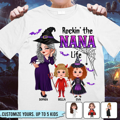 Rockin' The Nana Life Grandma Personalized Shirt, Personalized Gift for Nana, Grandma, Grandmother, Grandparents - TS992PS01 - BMGifts