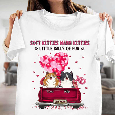 Soft Kitties Warm Kitties Little Balls Of Fur Cat Personalized Shirt, Personalized Gift for Cat Lovers, Cat Mom, Cat Dad - TSC51PS02 - BMGifts