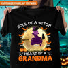 Soul Of A Witch Grandma Personalized Shirt, Halloween Gift for Nana, Grandma, Grandmother, Grandparents - TSA06PS01 - BMGifts