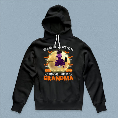 Soul Of A Witch Grandma Personalized Shirt, Halloween Gift for Nana, Grandma, Grandmother, Grandparents - TSA06PS01 - BMGifts