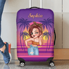 Summer Sunset Grandma Personalized Luggage Cover, Personalized Gift for Nana, Grandma, Grandmother, Grandparents - LC018PS01 - BMGifts