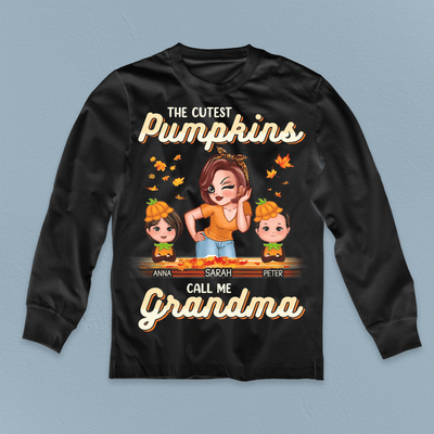 The Cutest Pumpkins Call Me Grandma Grandma Personalized Shirt, Halloween Gift for Nana, Grandma, Grandmother, Grandparents - TSA41PS01 - BMGifts