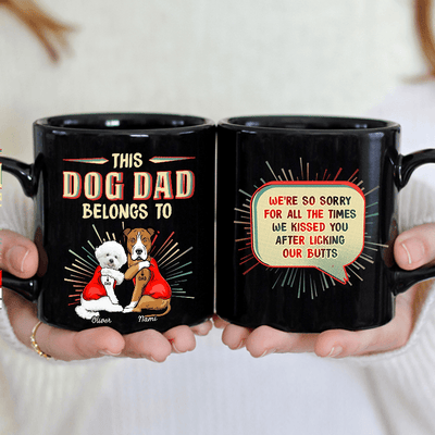 This Dog Dad Belongs To... Dog Personalized Mug, Personalized Father's Day Gift for Dog Lovers, Dog Dad - MG125PS01 - BMGifts