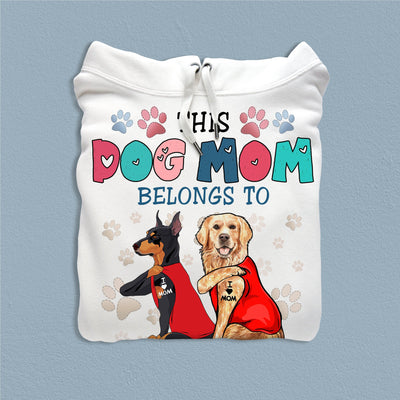 This Dog Mom Belongs To Dog Personalized Shirt, Mother’s Day Gift for Dog Lovers, Dog Dad, Dog Mom - TS650PS02 - BMGifts