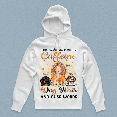 This Grandma Runs On Caffeine Dog Personalized Shirt, Personalized Gift for Dog Lovers, Dog Mom - TSA27PS01 - BMGifts