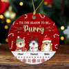 Tis The Season To Be Purry Cat Personalized Aluminium Medallion Ornament, Christmas Gift for Cat Lovers, Cat Mom, Cat Dad - AO010PS14 - BMGifts
