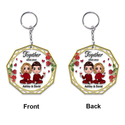 Together Since... Couple Personalized Acrylic Keychain, Personalized Gift for Couples, Husband, Wife, Parents, Lovers - AK003PS01 - BMGifts