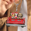 Truck Colorful Dog Personalized Acrylic Keychain, Personalized Gift for Dog Lovers, Dog Dad, Dog Mom - AK004PS02 - BMGifts