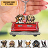 Truck Colorful Dog Personalized Acrylic Keychain, Personalized Gift for Dog Lovers, Dog Dad, Dog Mom - AK004PS02 - BMGifts