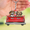 Truck Colorful Dog Personalized Acrylic Keychain, Personalized Gift for Dog Lovers, Dog Dad, Dog Mom - AK004PS02 - BMGifts