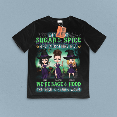 We're Not Sugar & Spice And Everything Nice Bestie Personalized Shirt, Halloween Gift for Besties, Sisters, Best Friends, Siblings - TSB32PS02 - BMGifts