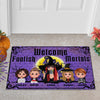 Welcome Foolish Mortals Grandma Personalized Doormat, Halloween Gift for Nana, Grandma, Grandmother, Grandparents - DM097PS02 - BMGifts