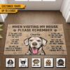 When Visting Our House Dog Personalized Doormat, Personalized Gift for Dog Lovers, Dog Dad, Dog Mom - DM003PS14 - BMGifts