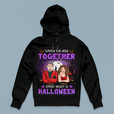 When We're Together Every Night Is Halloween Couple Personalized Shirt, Halloween Gift for Couples, Husband, Wife, Parents, Lovers - TSA46PS01 - BMGifts