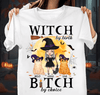 Witch By Birth Bitch By Choice Cat Personalized Shirt, Halloween Gift for Cat Lovers, Cat Mom, Cat Dad - TSB30PS02 - BMGifts