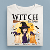 Witch By Birth Bitch By Choice Cat Personalized Shirt, Halloween Gift for Cat Lovers, Cat Mom, Cat Dad - TSB30PS02 - BMGifts