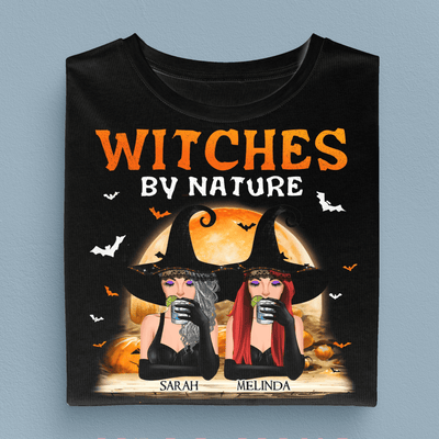 Witches By Nature Bitches By Choice Bestie Personalized Shirt, Halloween Gift for Besties, Sisters, Best Friends, Siblings - TSA95PS02 - BMGifts
