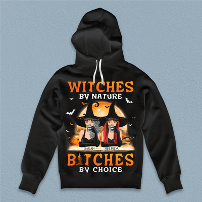 Witches By Nature Bitches By Choice Bestie Personalized Shirt, Halloween Gift for Besties, Sisters, Best Friends, Siblings - TSA95PS02 - BMGifts