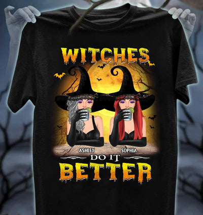 Witches Do It Better Bestie Personalized Shirt, Halloween Gift for Besties, Sisters, Best Friends, Siblings - TSA87PS02 - BMGifts